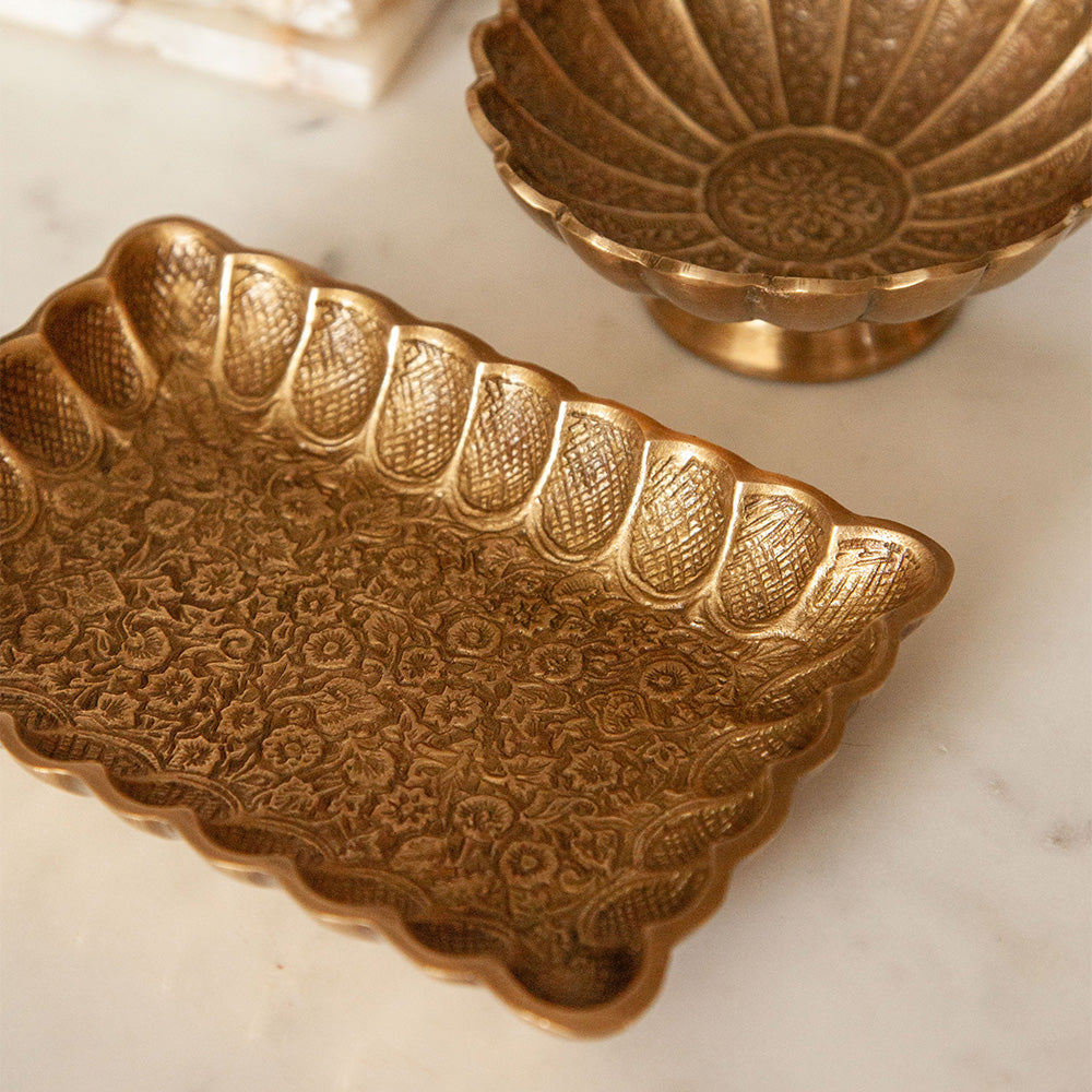 Damask Brass Tray