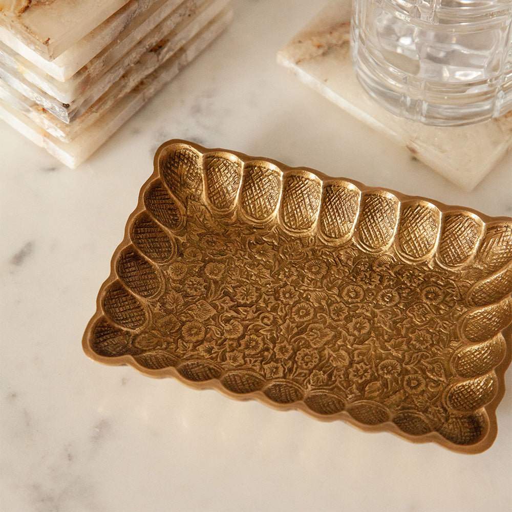 Damask Brass Tray