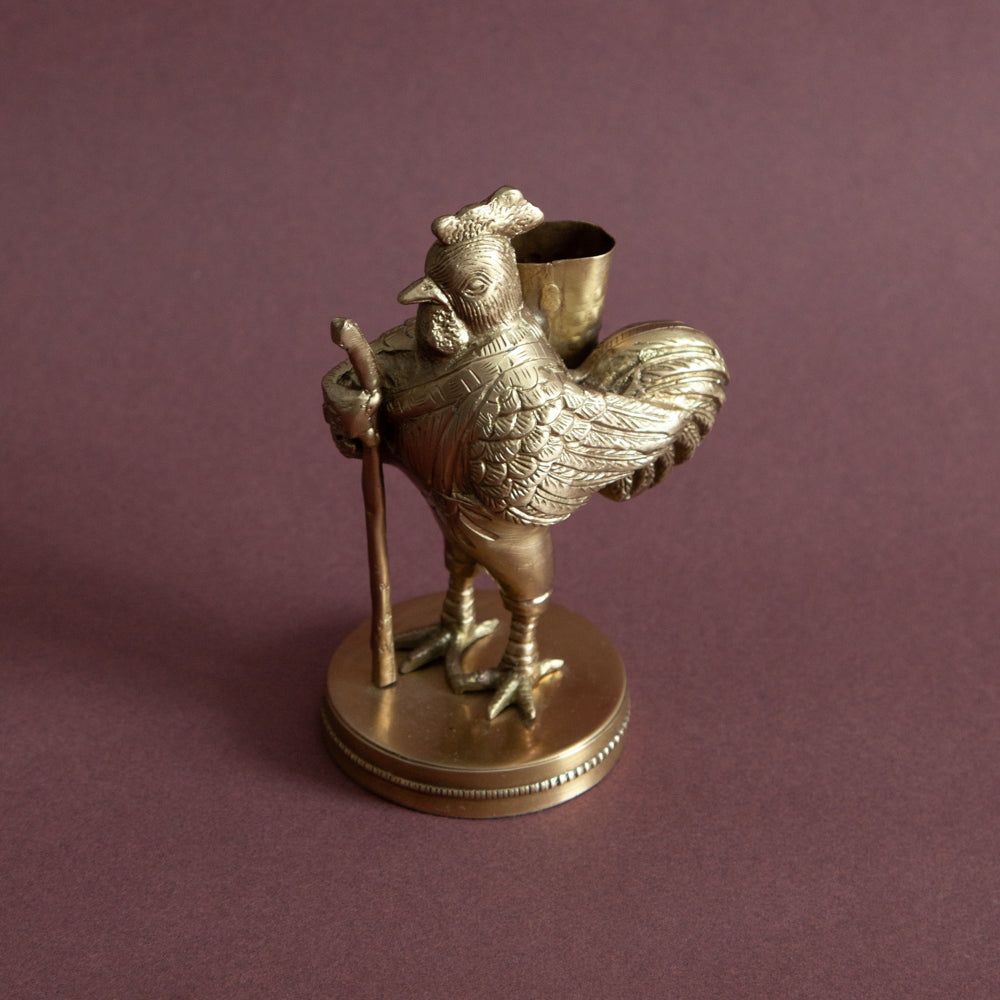 Rocky Brass Pen Holder