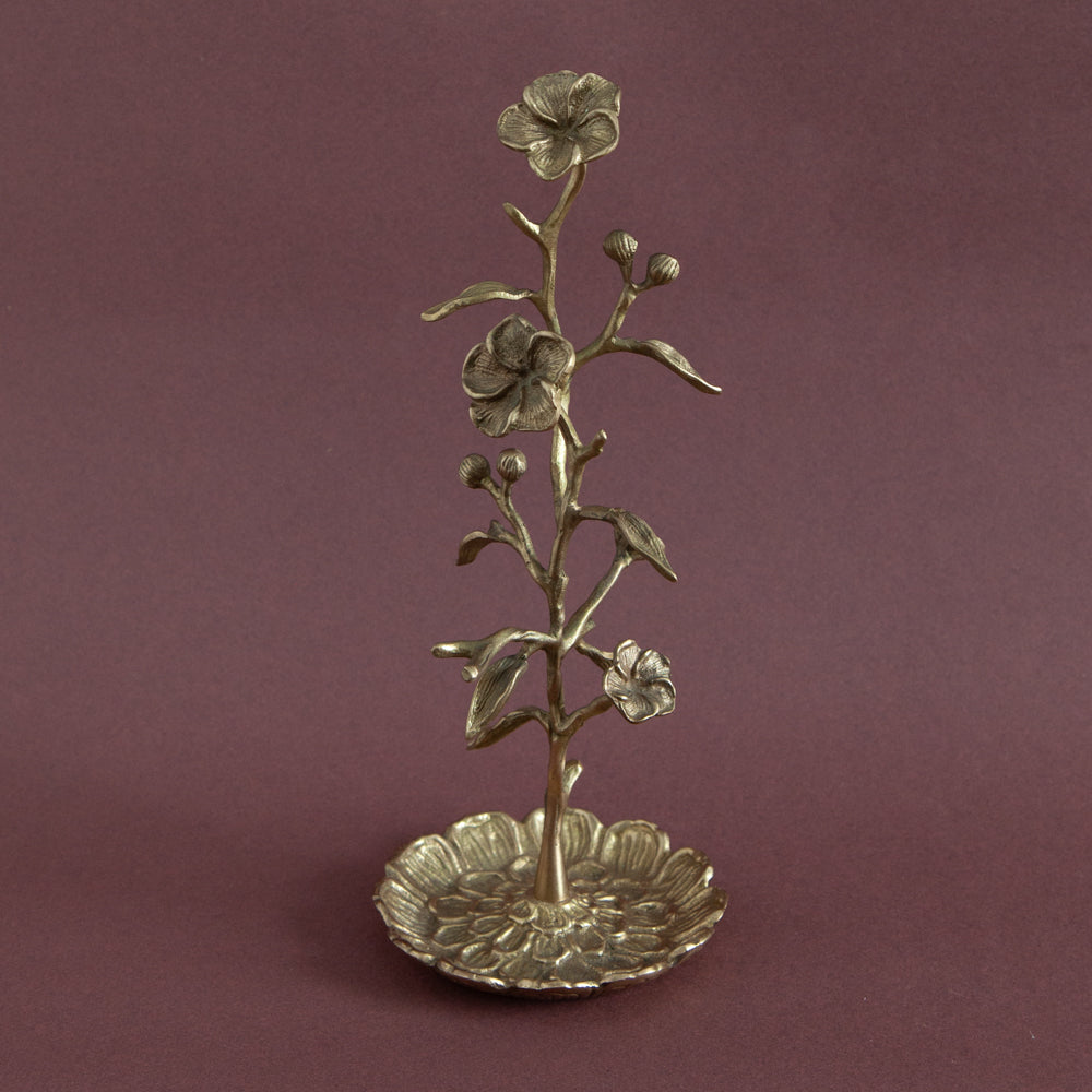 Fleur Brass Jewellery Stand