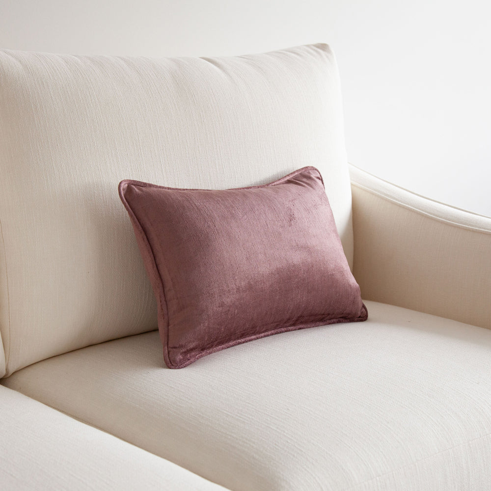 Crushed Velvet Cushion Sugar Plum 30x45cm