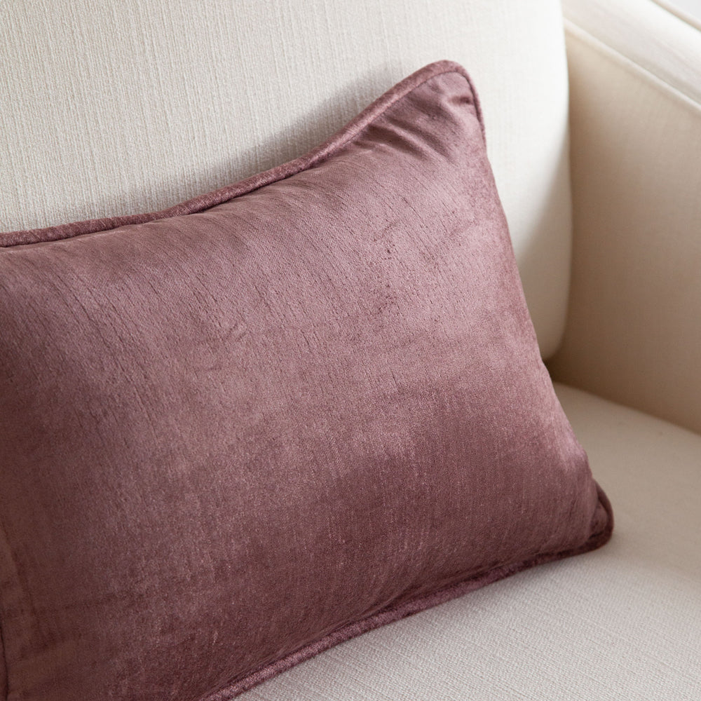 Crushed Velvet Cushion Sugar Plum 40x60cm