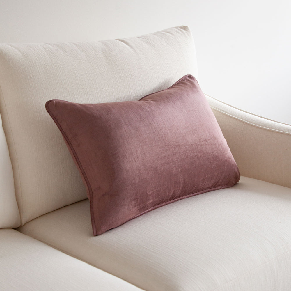 Crushed Velvet Cushion Sugar Plum 40x60cm
