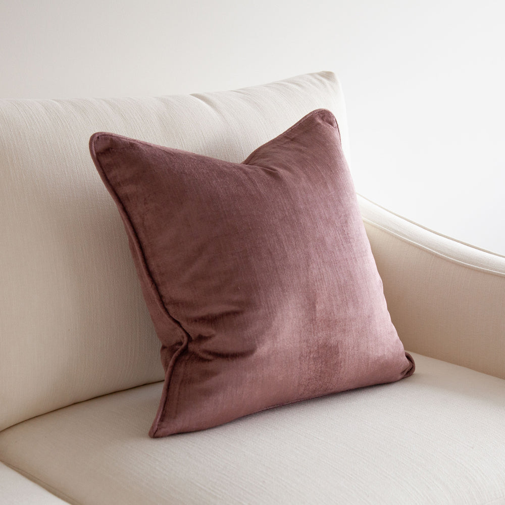 Crushed Velvet Cushion Sugar Plum 50x50cm