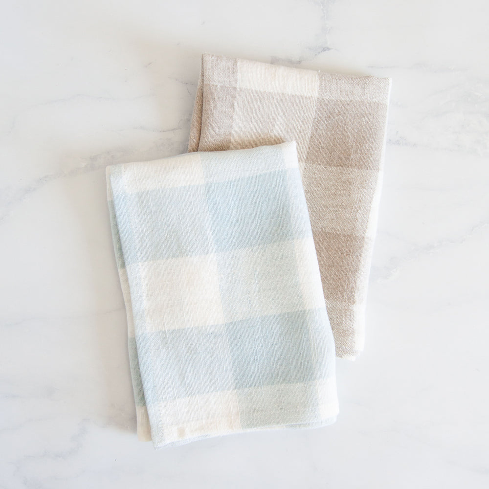 Sunday Linen Tea Towel Meadow Blue