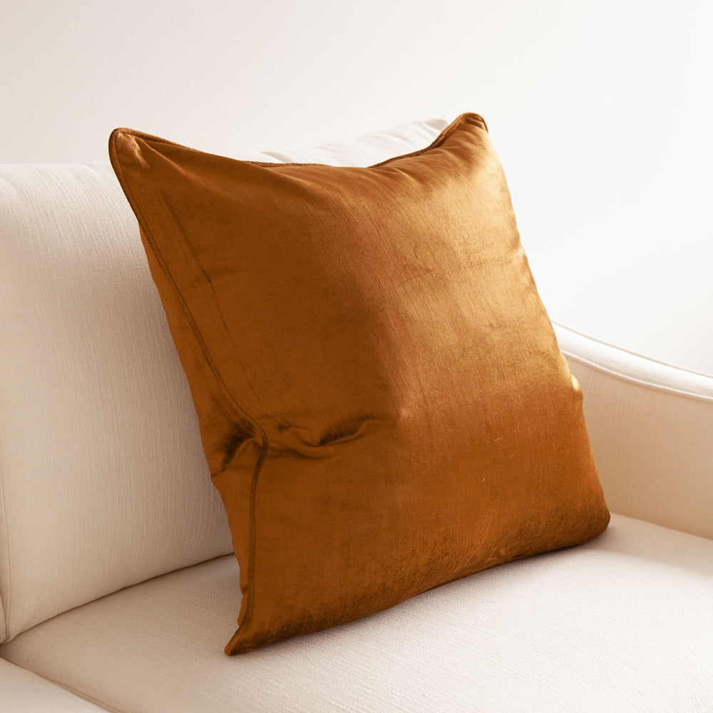 Crushed Velvet Cushion Toffee 60x60cm