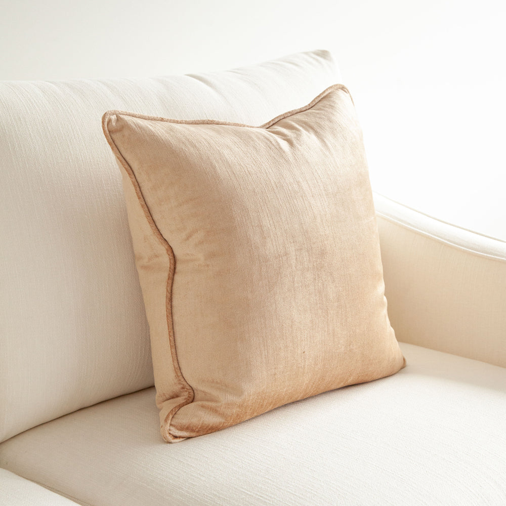 Crushed Velvet Cushion Cinnamon 50x50cm