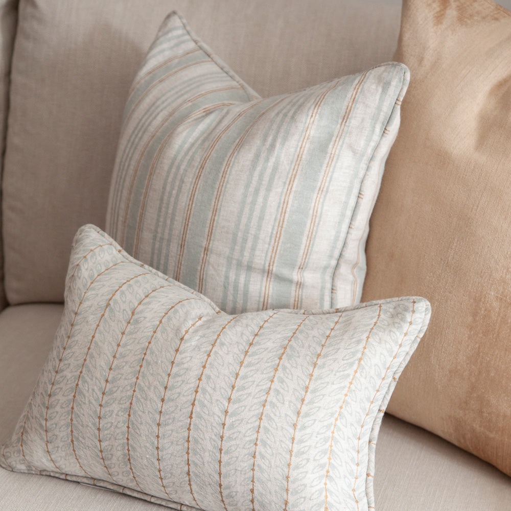 Vines Antique Blue Gold Cushion 30x45cm