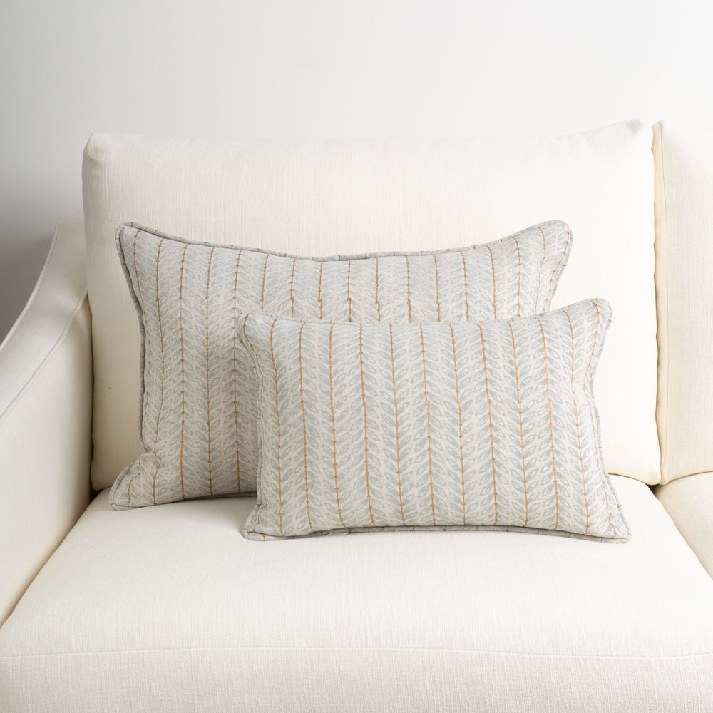 Vines Antique Blue Gold Cushion 40x60cm