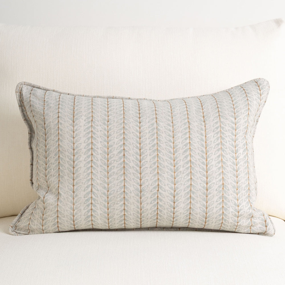 Vines Antique Blue Gold Cushion 40x60cm