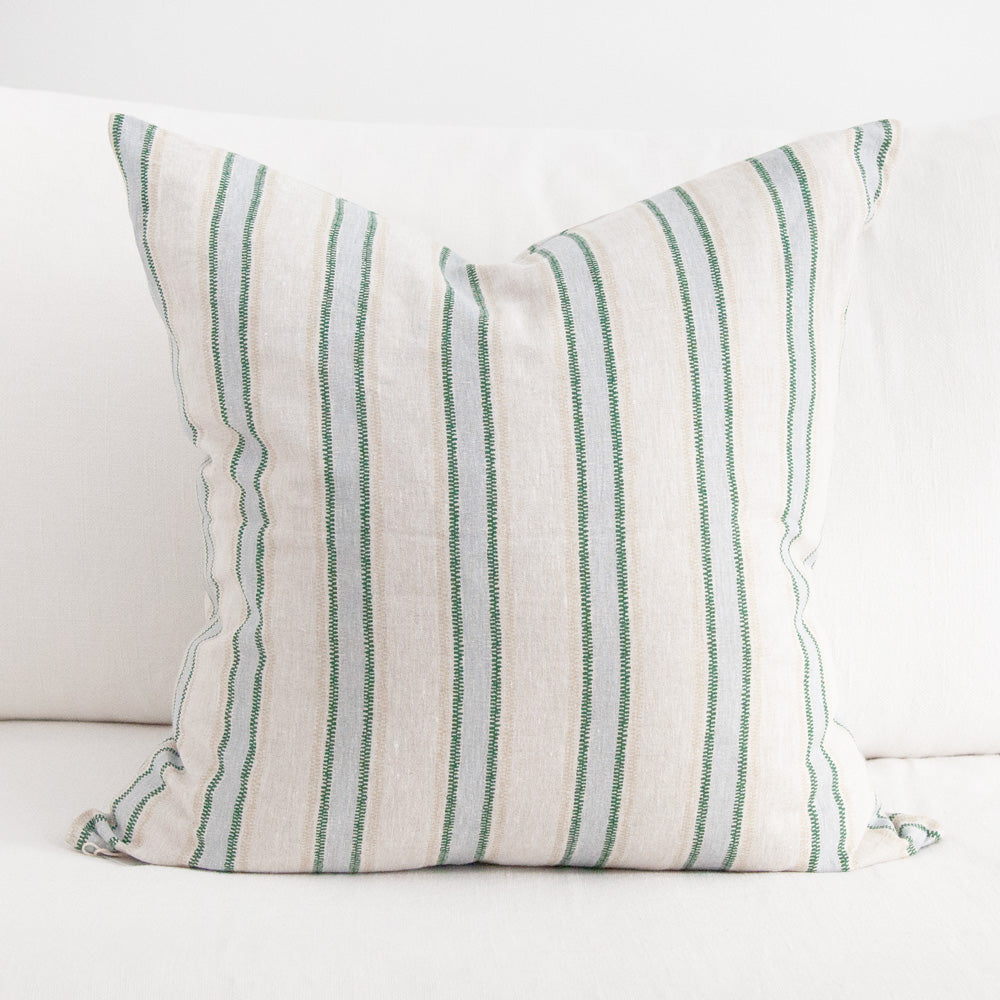 Walter G Lido Byzantine Cushion on white sofa.