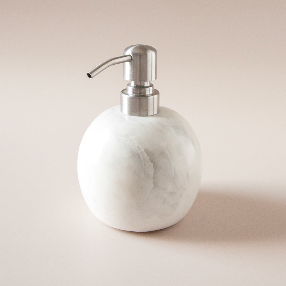 White Marble Soap Pump