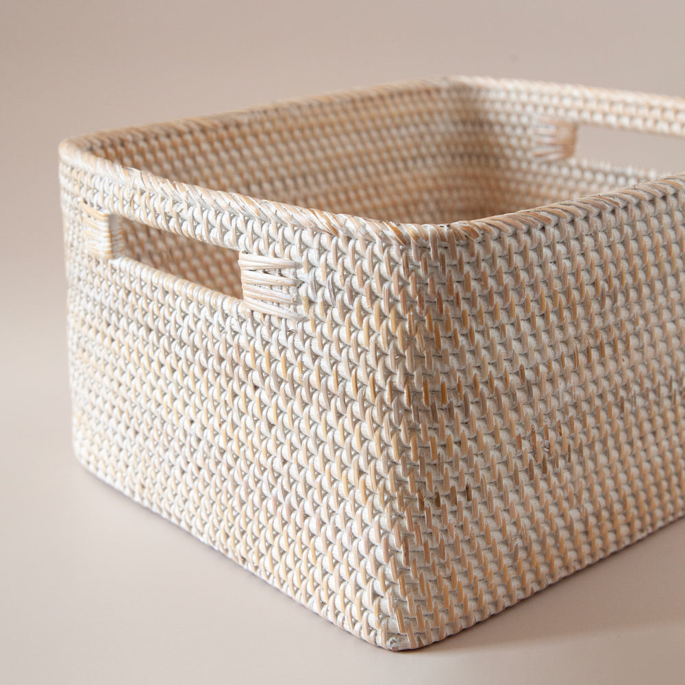 White Rattan Basket