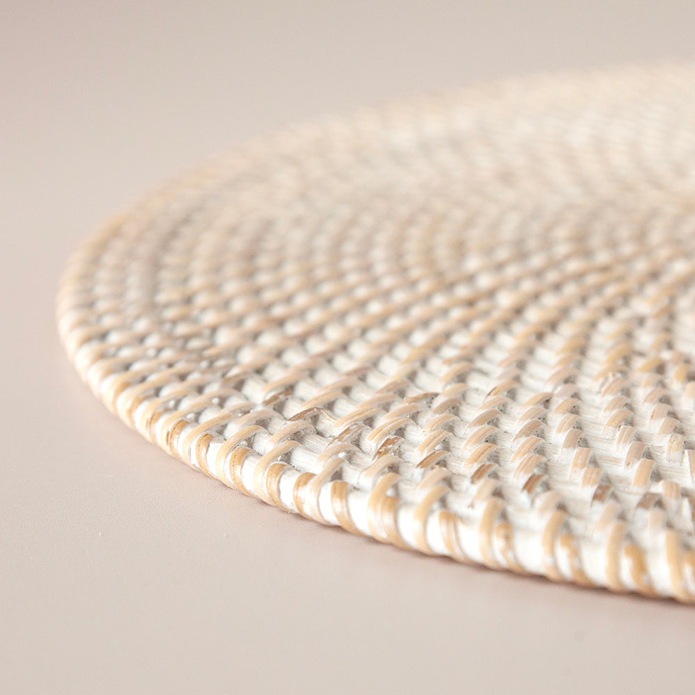 White Rattan Placemat