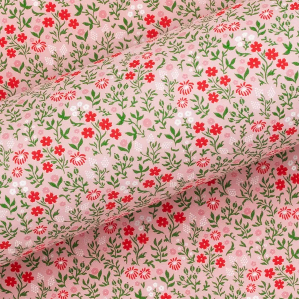 Pink Wildflowers Wrapping Paper Roll