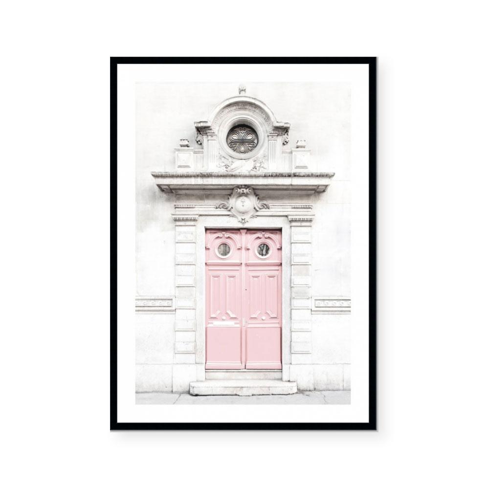 Pink Parisian Door Art Print