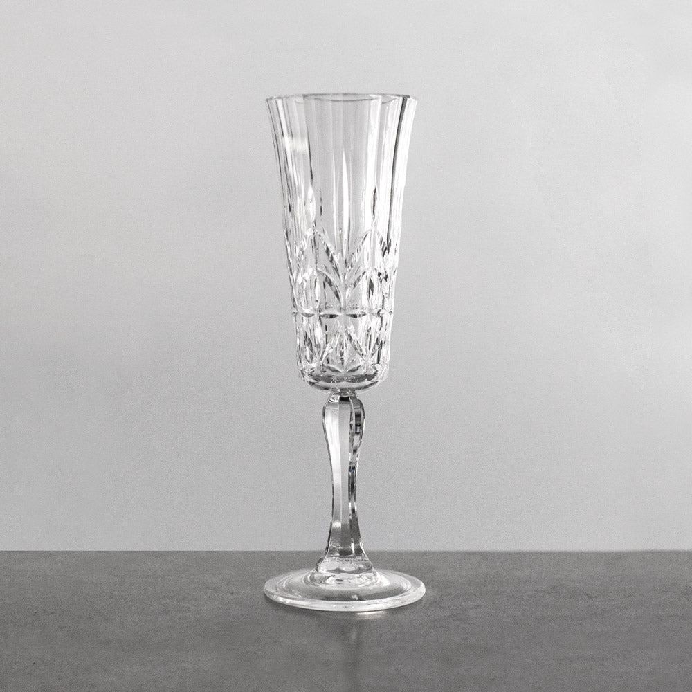 Acrylic Cut Champagne Glass
