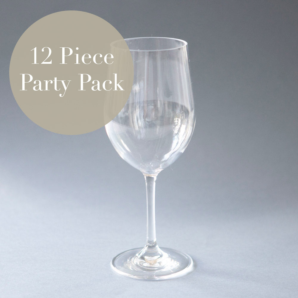 Acrylic white wine glass pack