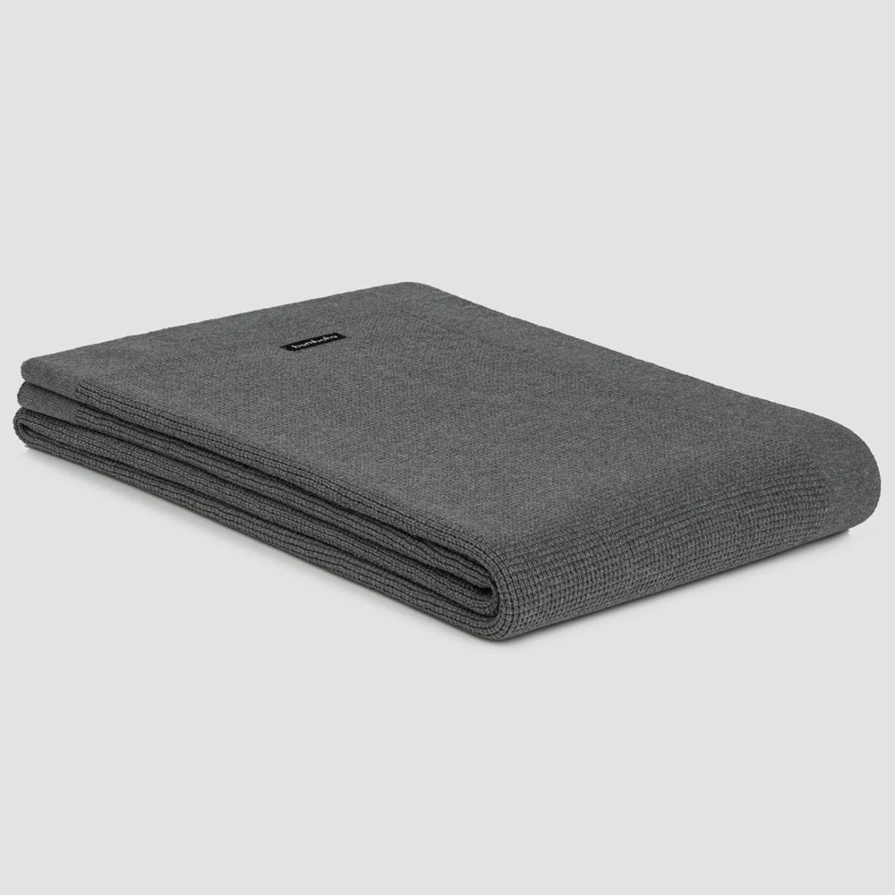 Bemboka small box knit throw in grey colour.