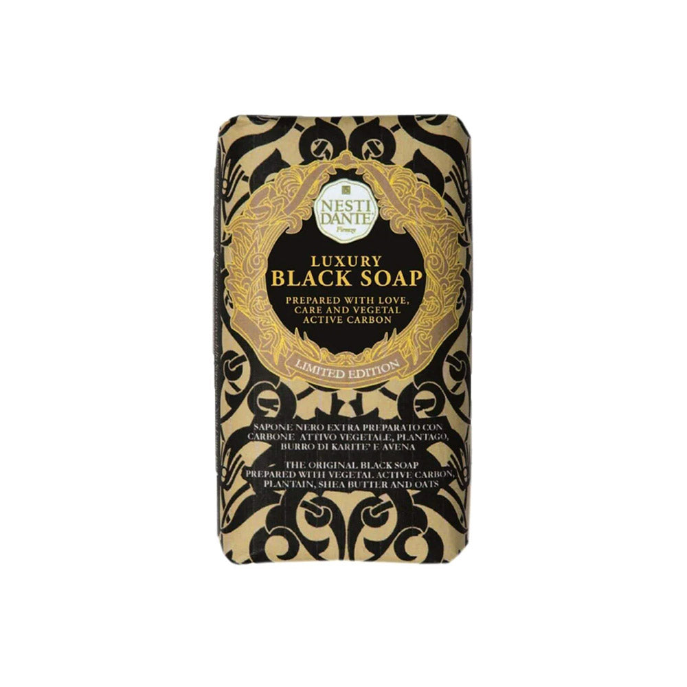 Nesti Dante Luxury Black Soap in packaging.