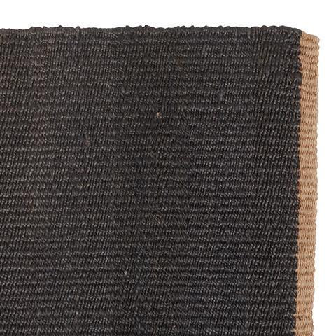 Close up of Armadillo charcoal Nest weave floor mat.