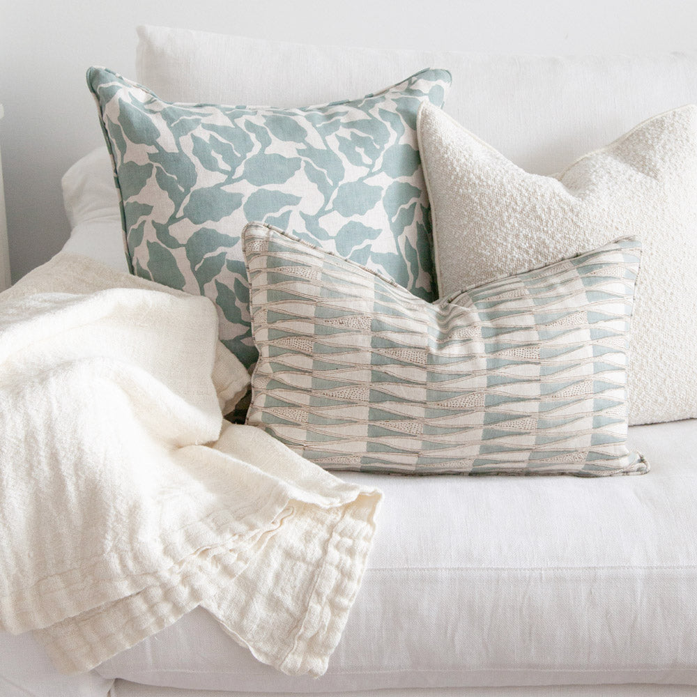 Bed Throw Hand Loomed Linen - Ivory | Pepperwhites by Tara Dennis