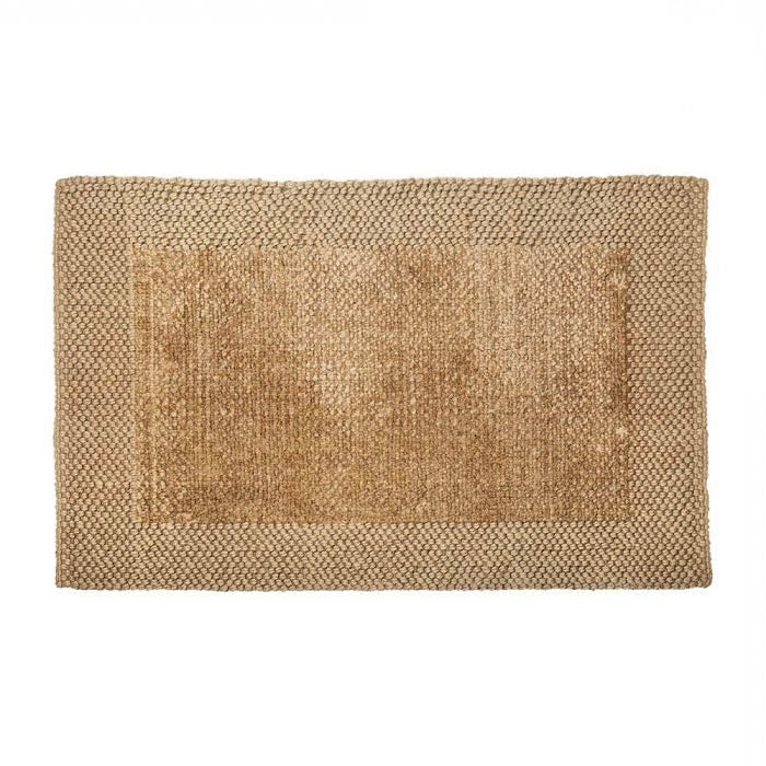Jute door mat with latex backing.