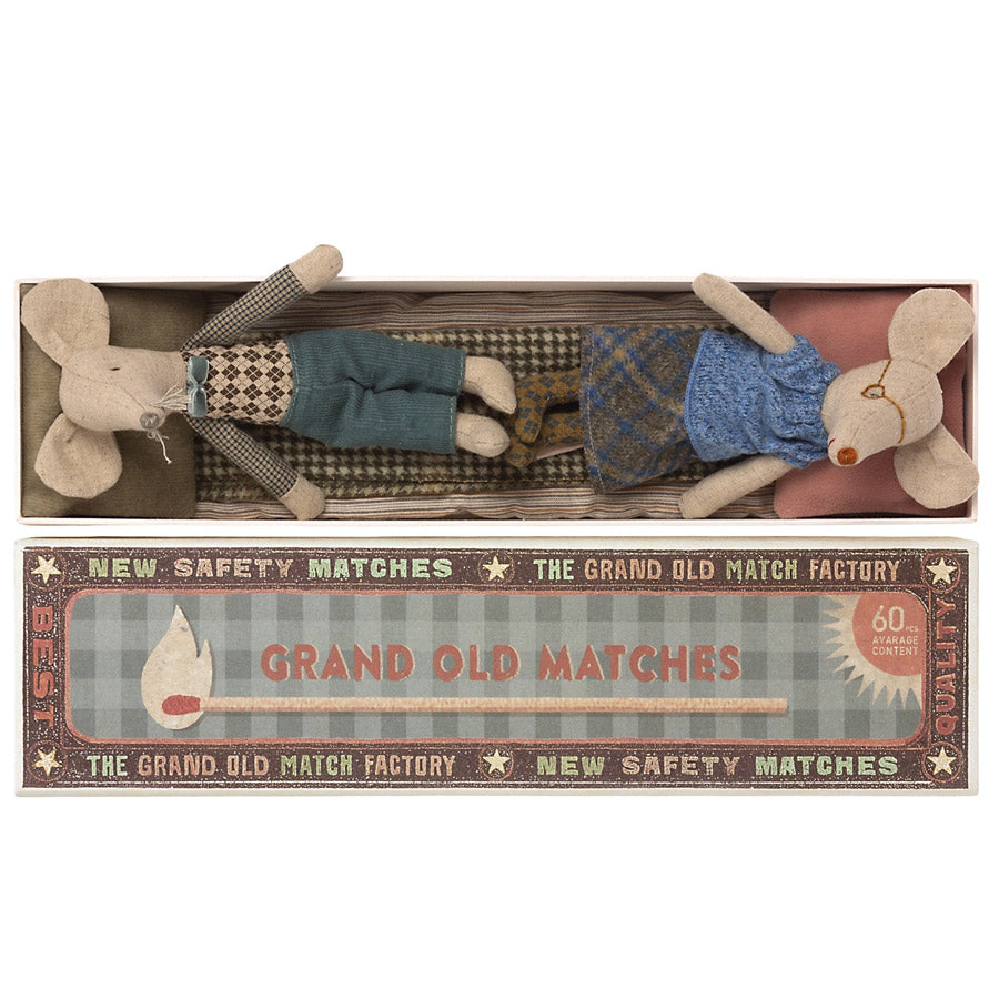 Maileg Grandma and Grandpa matchbox bed.