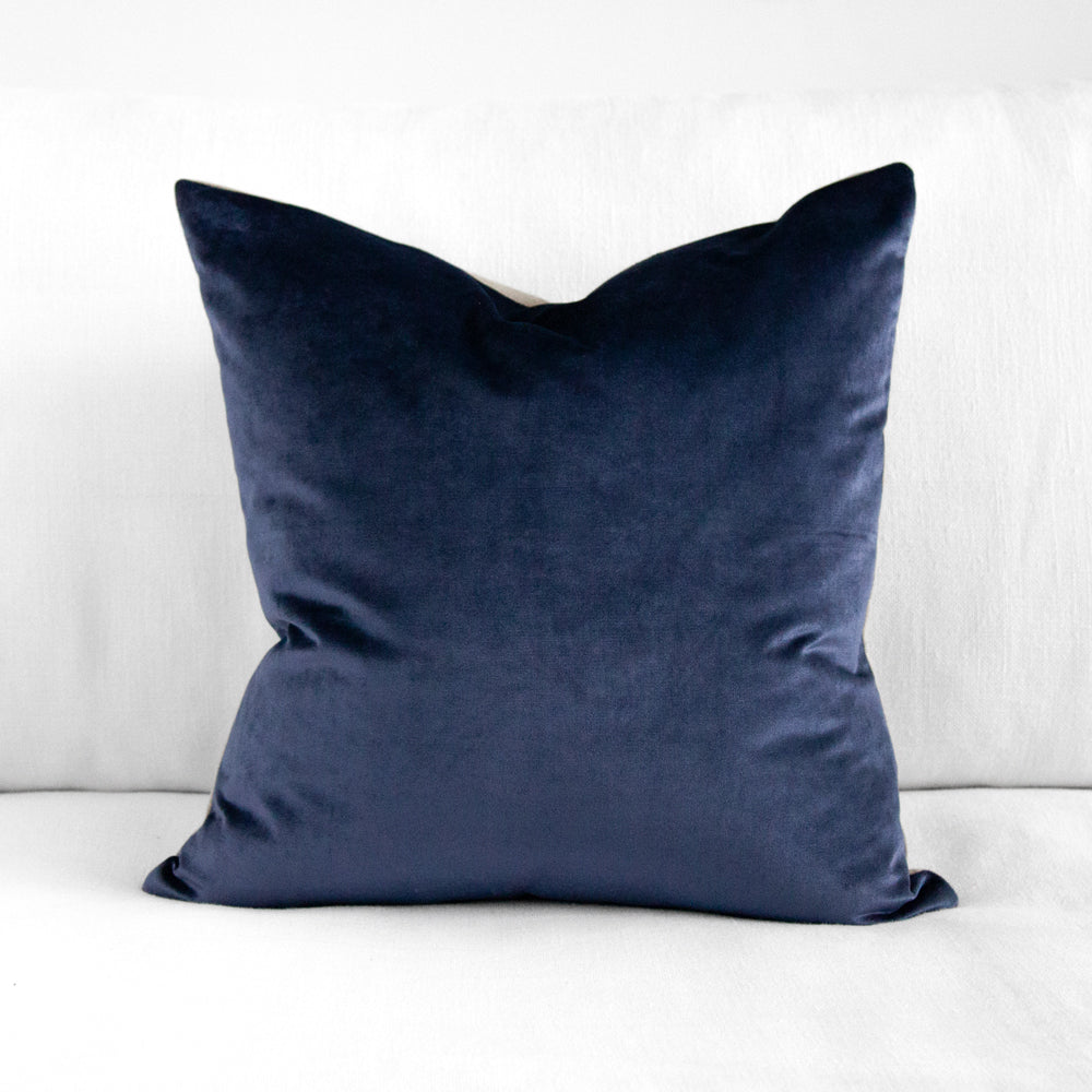 Night Blue Velvet Cushion