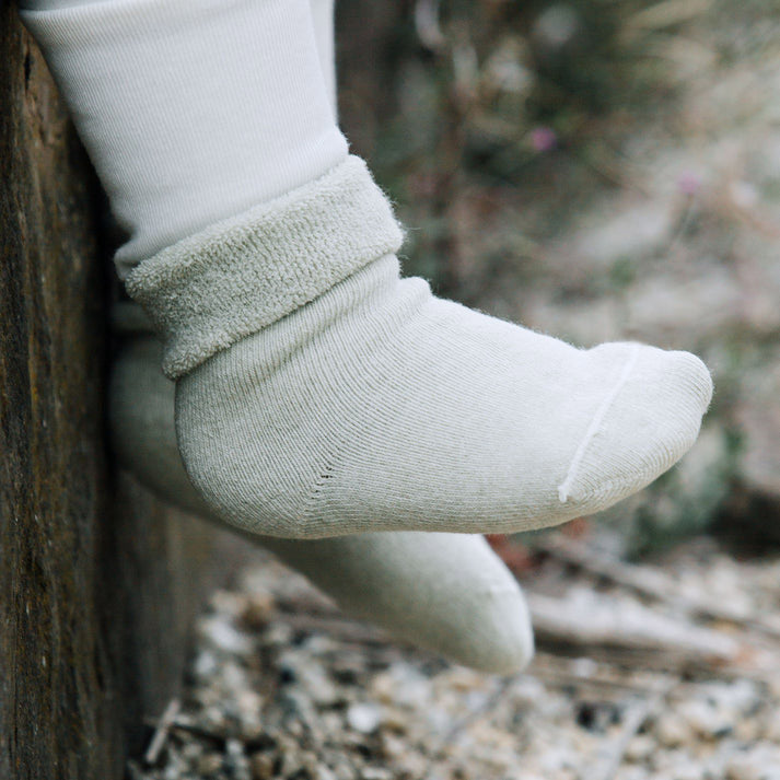 Organic cotton baby socks.