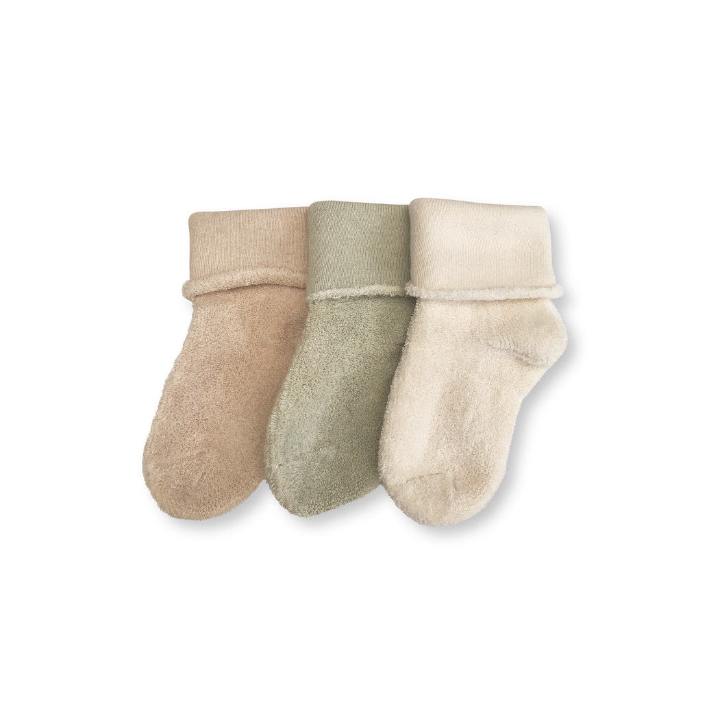 Organic cotton baby socks.