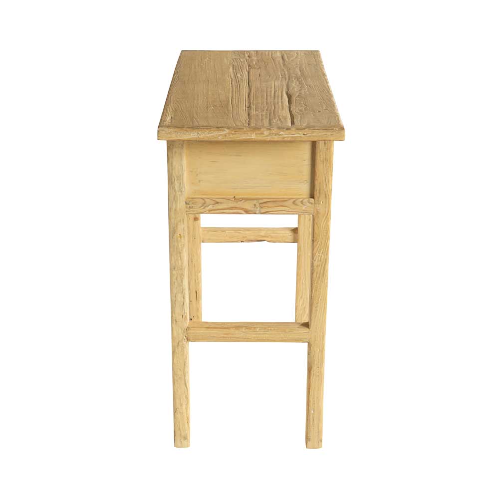 Rye wooden side table with drawer.