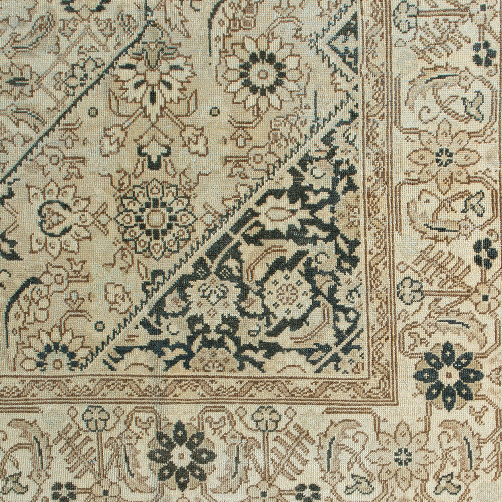 Close up details of vintage rug.
