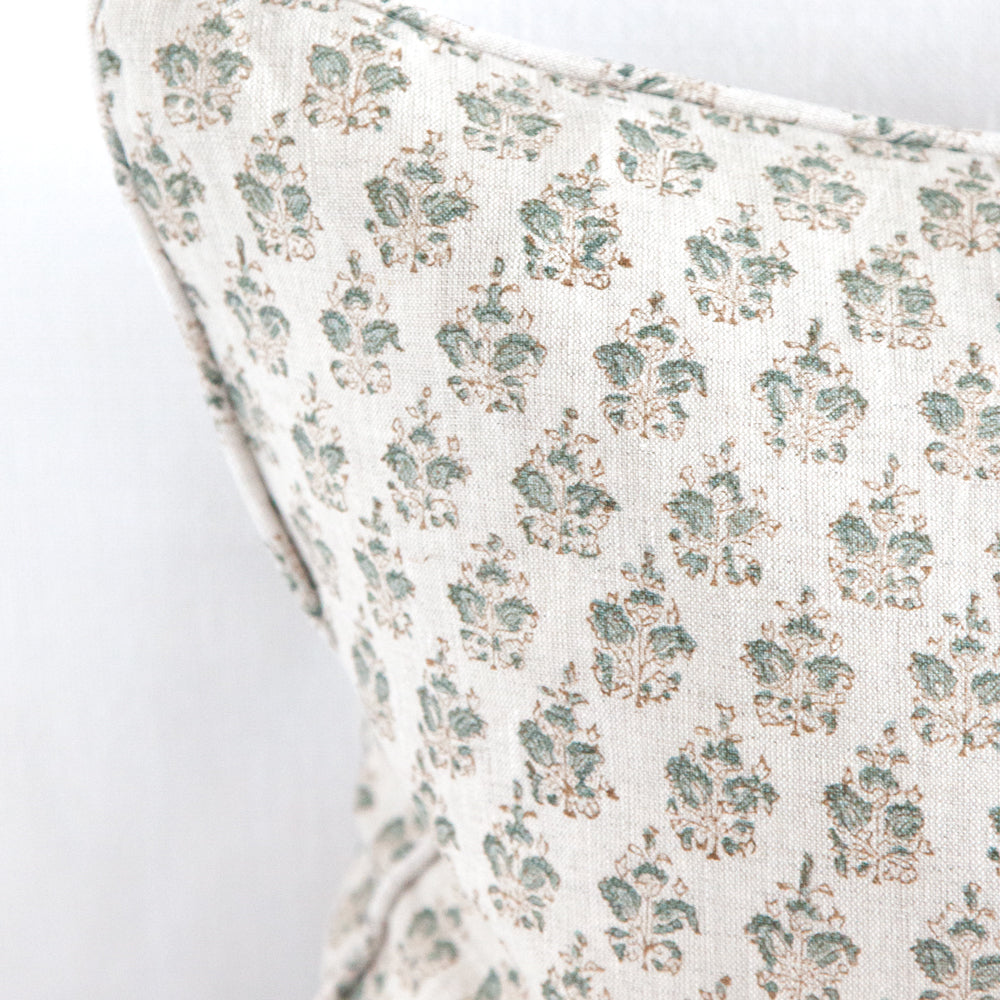 Sanganer Oak Celadon Cushion 50x50cm